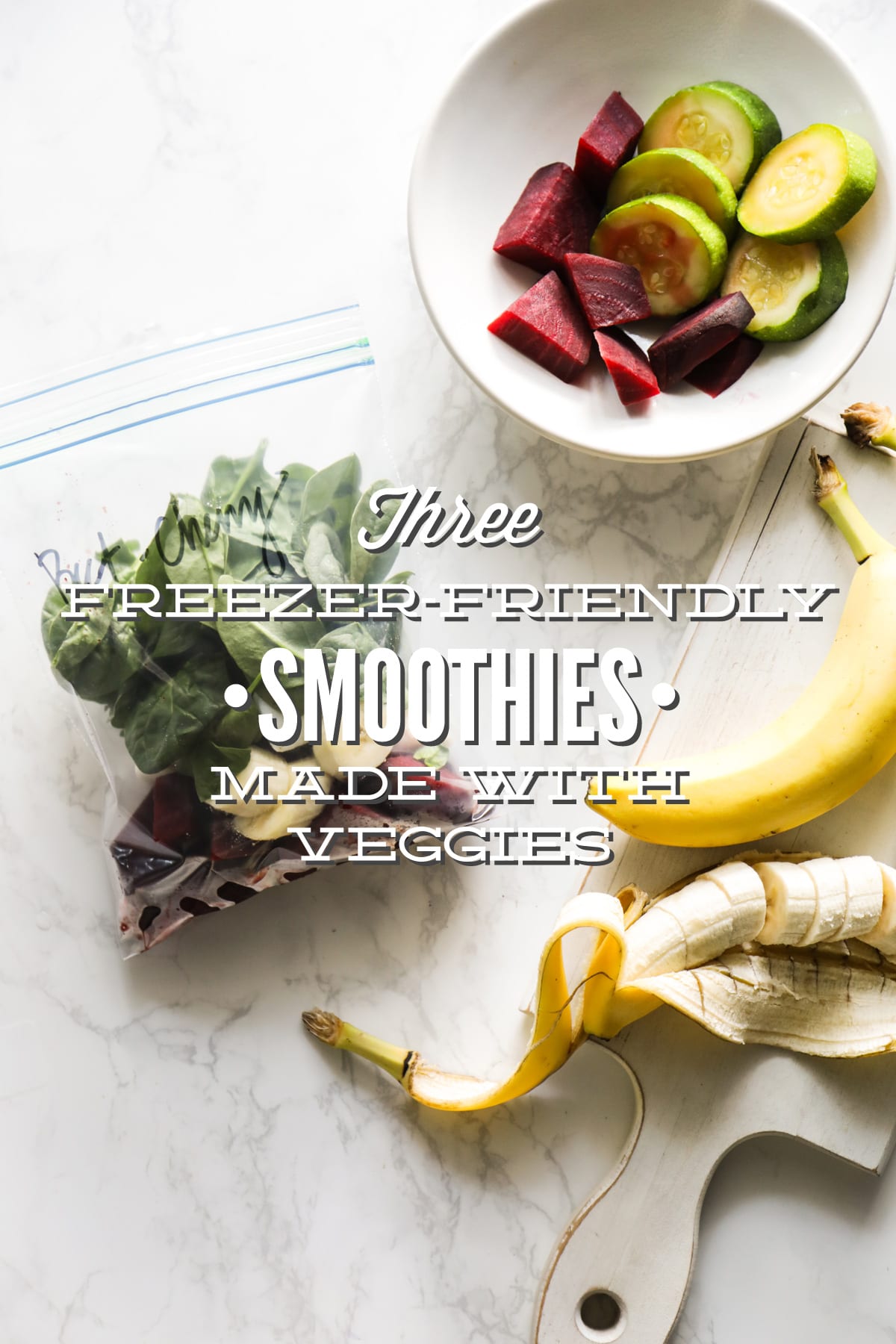Three (Freezer-Friendly) Smoothies Made with Veggies