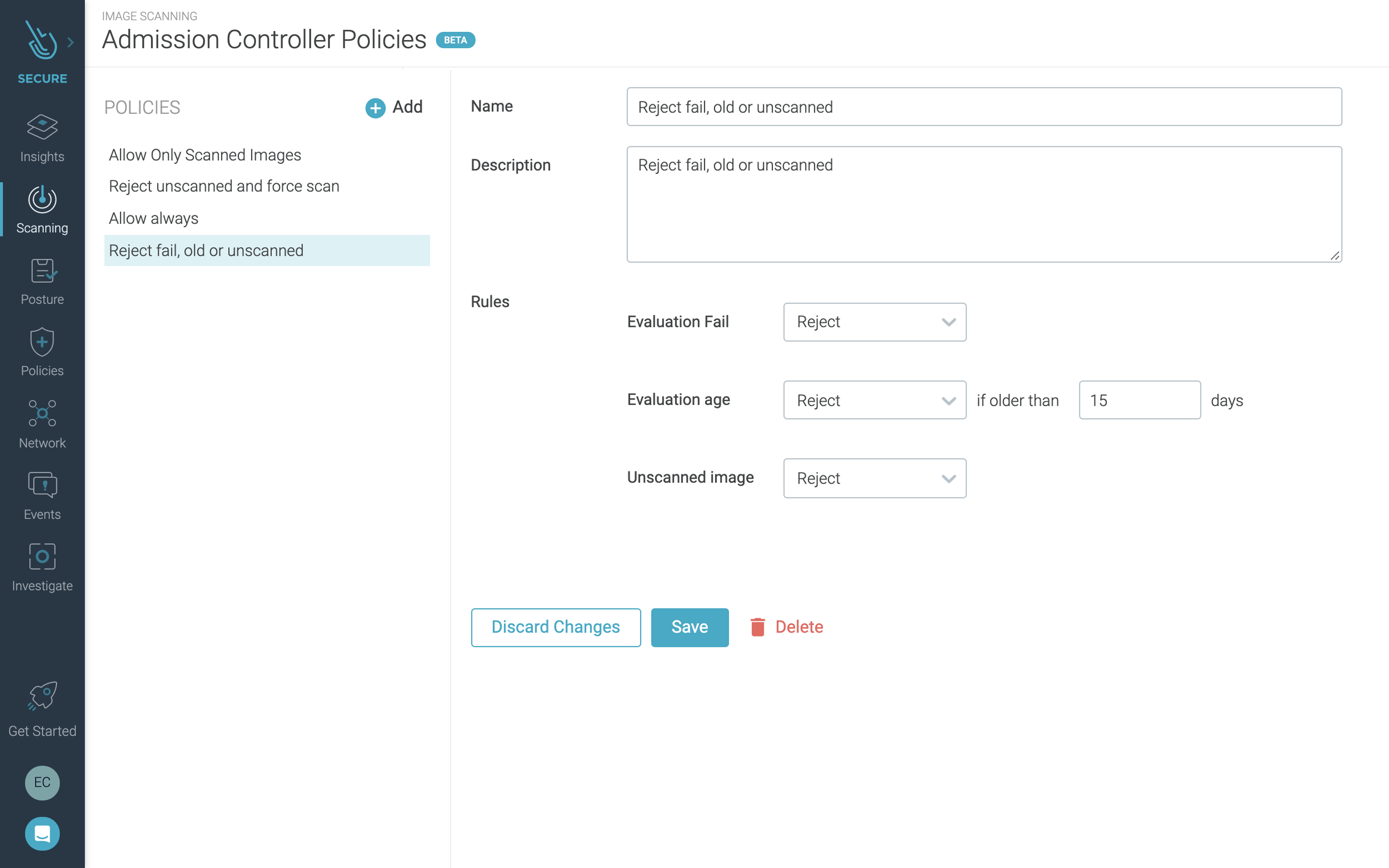 Sysdig Kubernetes Admission Controller