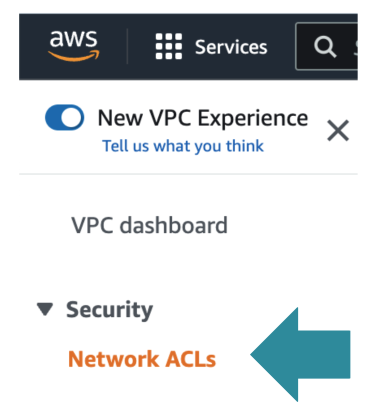 AWS NACLs are found under VPC