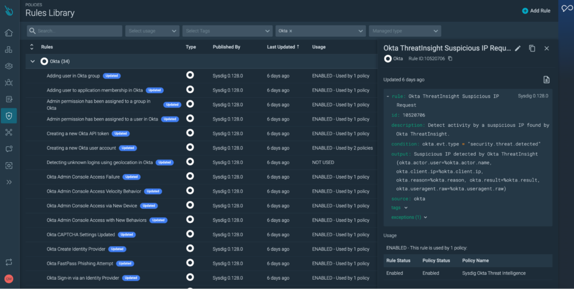 Sysdig detects impersonation attacks in Okta IdP